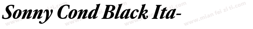 Sonny Cond Black Ita字体转换